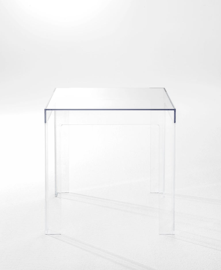 Kartell Jolly Side Table In Crystal By Paolo Rizzatto For Sale At 1stdibs