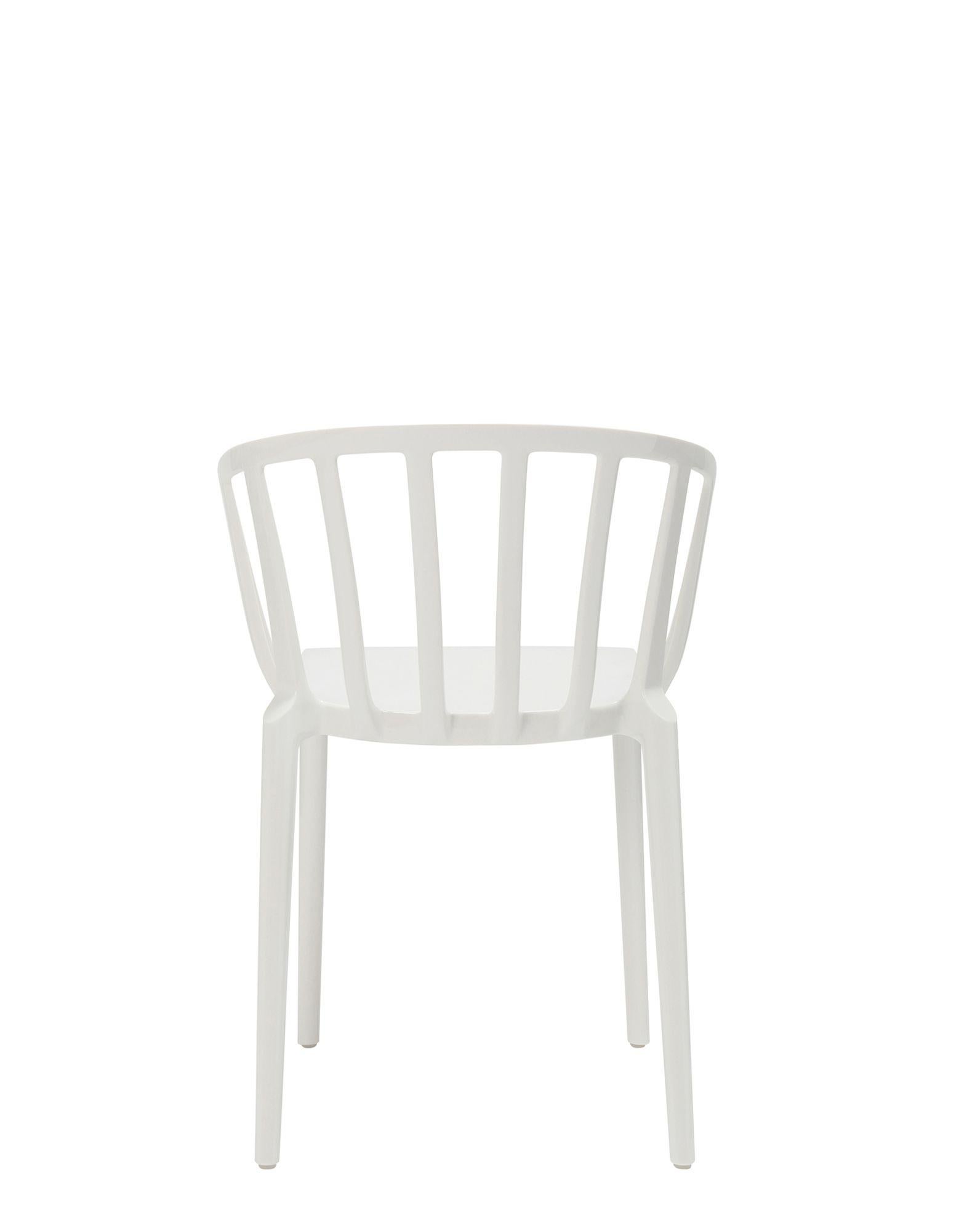 Modern Set of 2 Kartell Venice Chairs in Glossy White by Philippe Starck For Sale