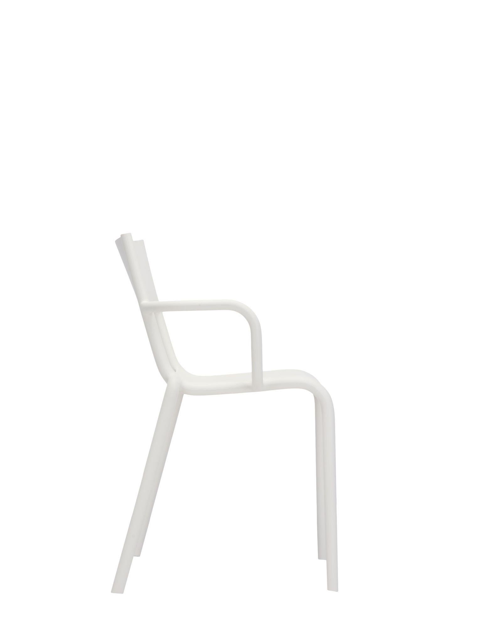 Modern Set of 2 Kartell Generic A Chairs in White by Philippe Starck For Sale