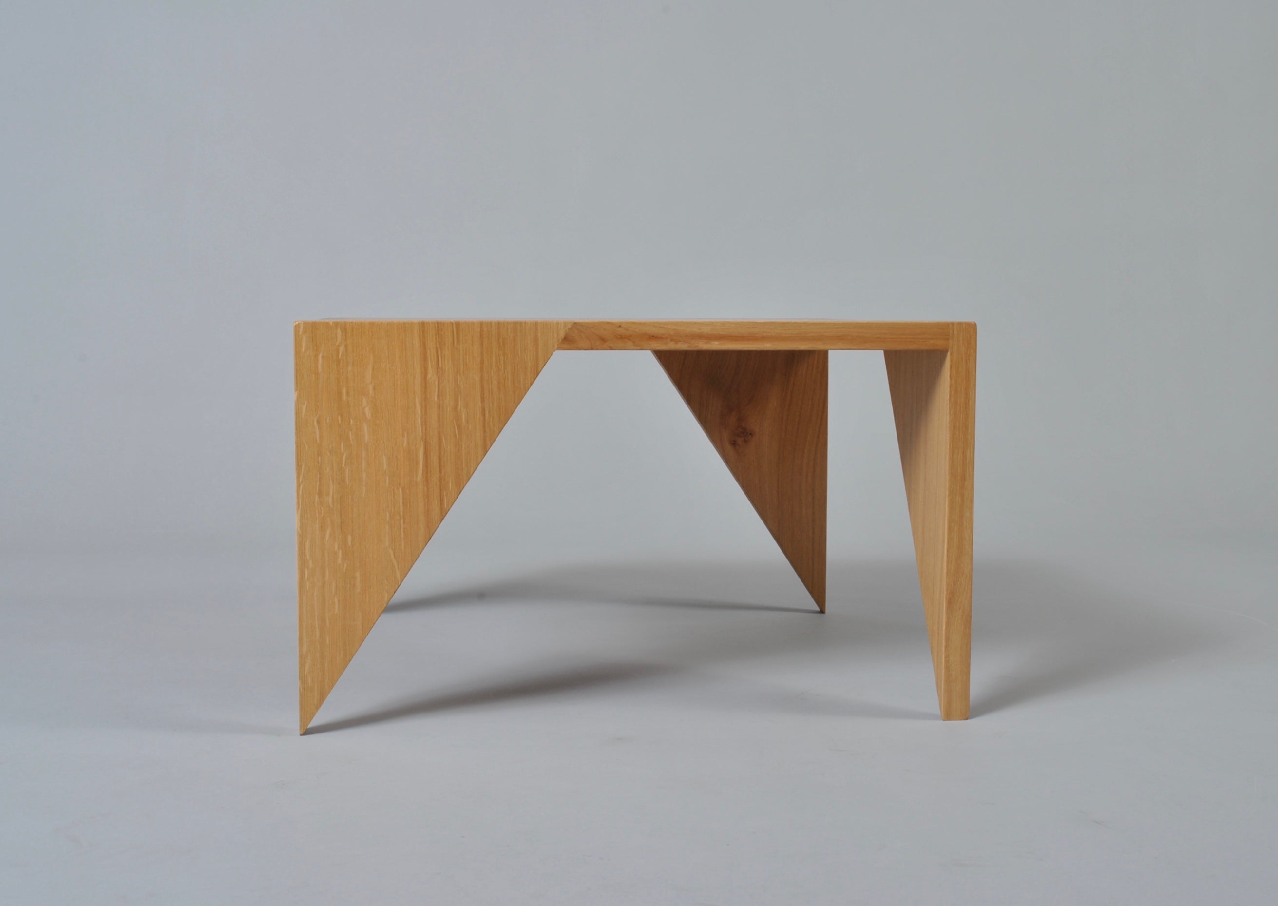 Handcrafted English Oak Modernist Table For Sale