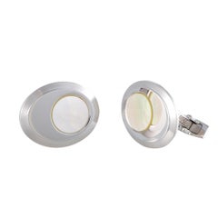 Audemars Piguet Millenary 18 Karat White Gold Mother-of-Pearl Oval Cufflinks