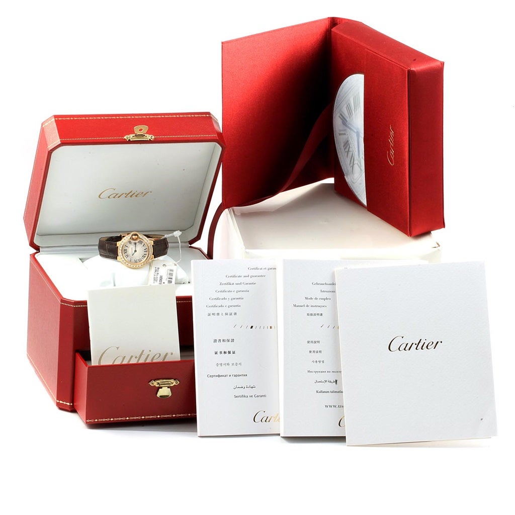 Cartier Ballon Bleu Yellow Gold Diamond Ladies Watch We900151 Unworn For Sale At 1stdibs