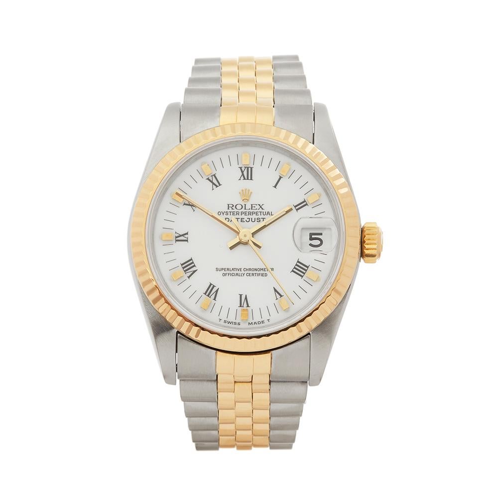 1993 Rolex Datejust Steel & Yellow Gold 68273 Wristwatch