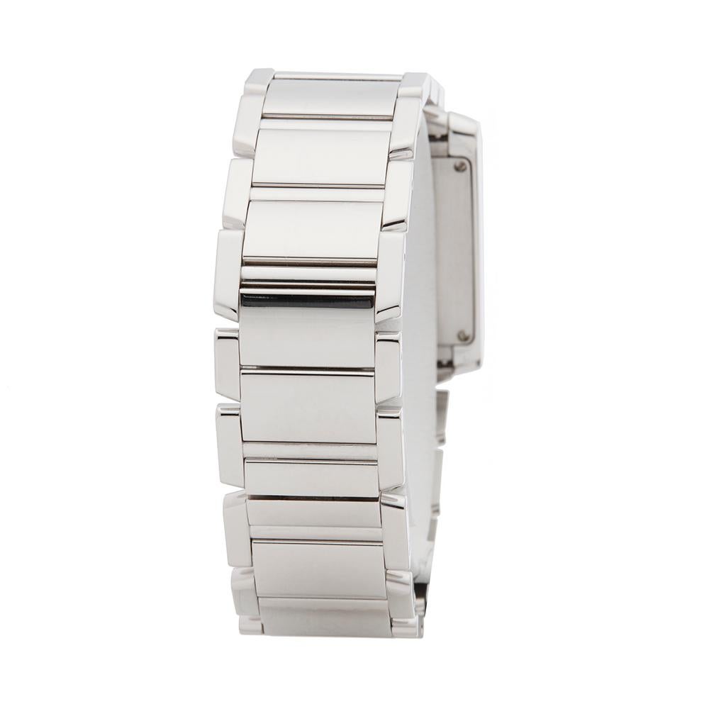 2000s Cartier Tank Francaise Diamond White Gold 2404MG Wristwatch 1