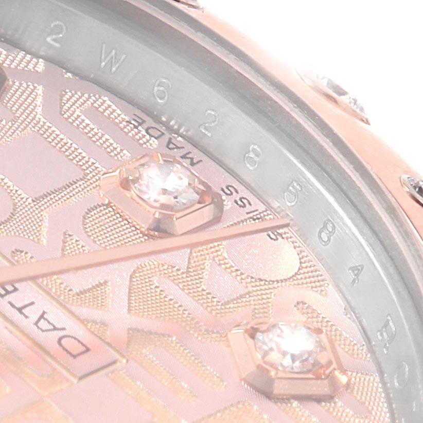 Rolex Datejust 31 Midsize Steel Everose Gold Diamond Watch 178341 For Sale 1