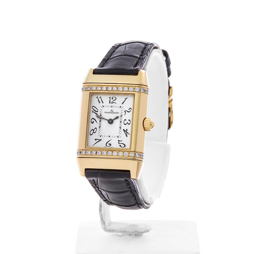 Contemporary 2009 Jaeger-LeCoultre Reverso Yellow Gold 265.1.08 Wristwatch
 *
 *Complete with: Box & Guarantee dated 1st October 2009
 *Case Size: 21mm
 *Strap: Black Alligator Leather
 *Age: 2009
 *Strap length: Adjustable up to 15cm. Please note