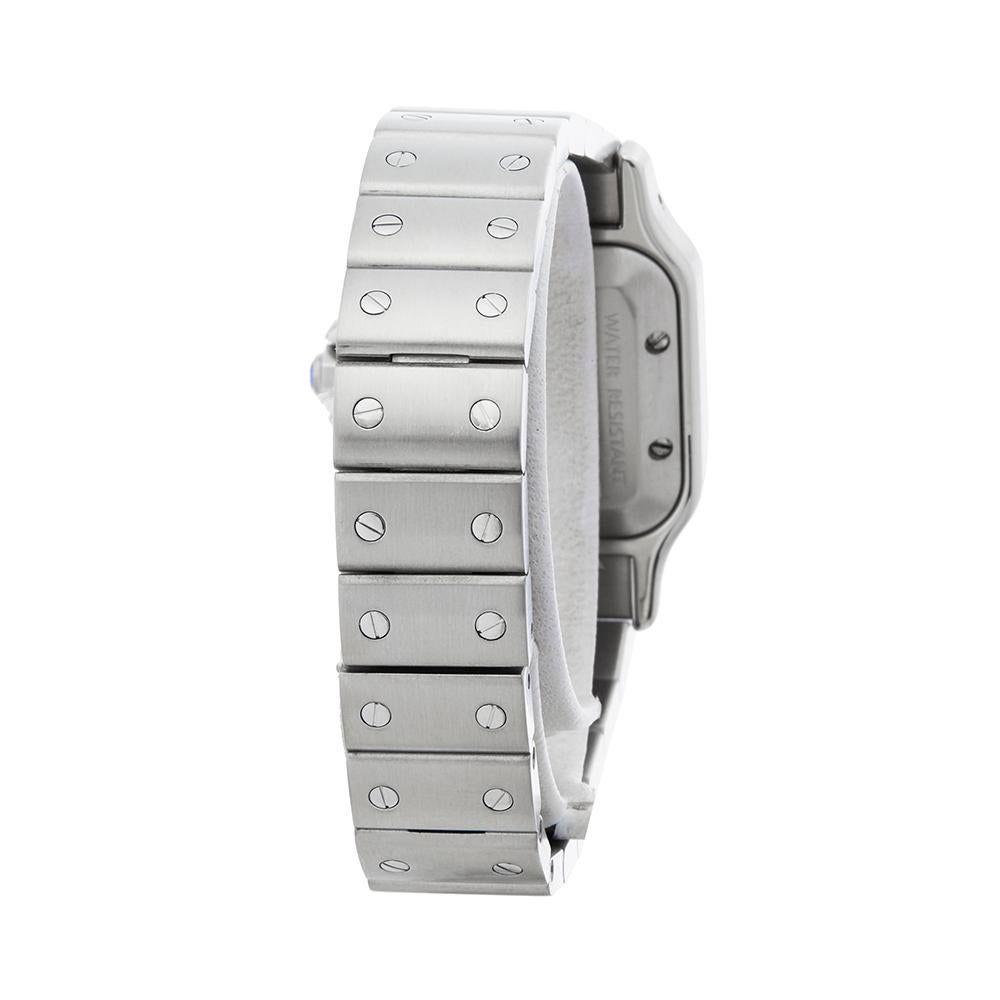 2000s Cartier Santos Galbee Stainless Steel 2423 or W20055D6 Wristwatch 1