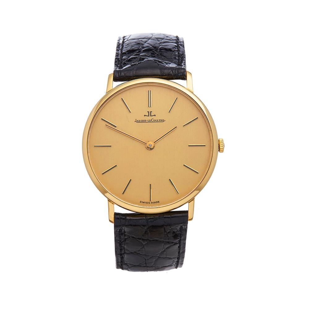 1970s Jaeger-LeCoultre Vintage Ulta Thin Yellow Gold C.818/3 Wristwatch