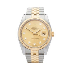 2008 Rolex Datejust Steel and Yellow Gold 116233 Wristwatch