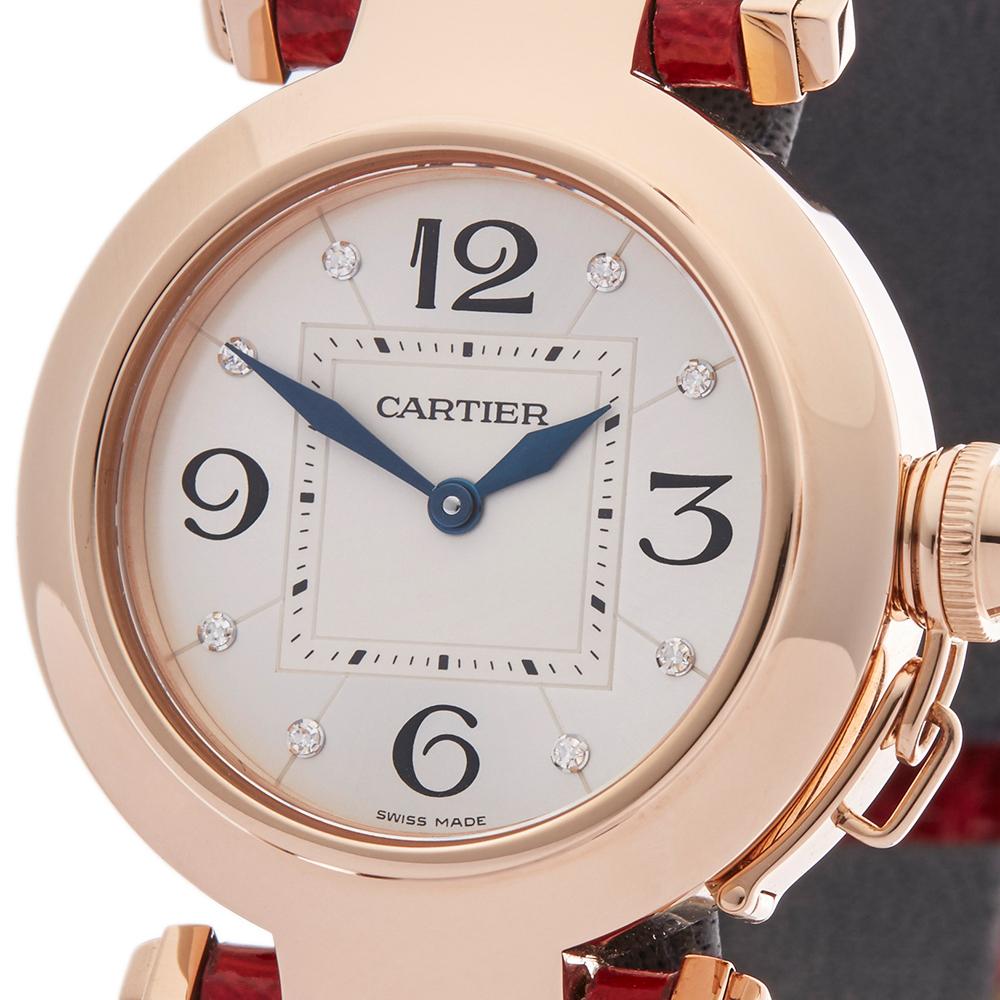 2010s Cartier Pasha de Cartier Rose Gold 2812 or WJ11913G Wristwatch 2