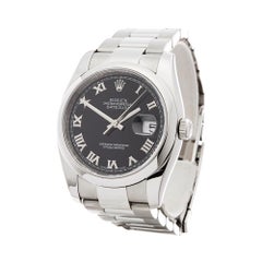 2010 Rolex Datejust 36 Stainless Steel 116200 Wristwatch