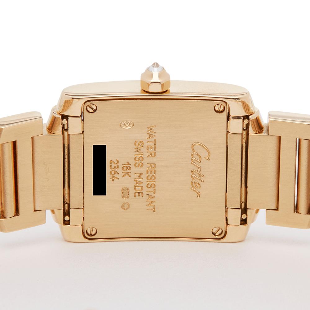 2010s Cartier Tank Francaise Yellow Gold 2364 Wristwatch 2