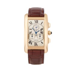 2010 Cartier Tank Americaine Yellow Gold 1730 Wristwatch