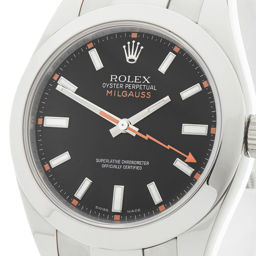 Men's 2007 Rolex Milgauss Stainless Steel 116400 Wristwatch
