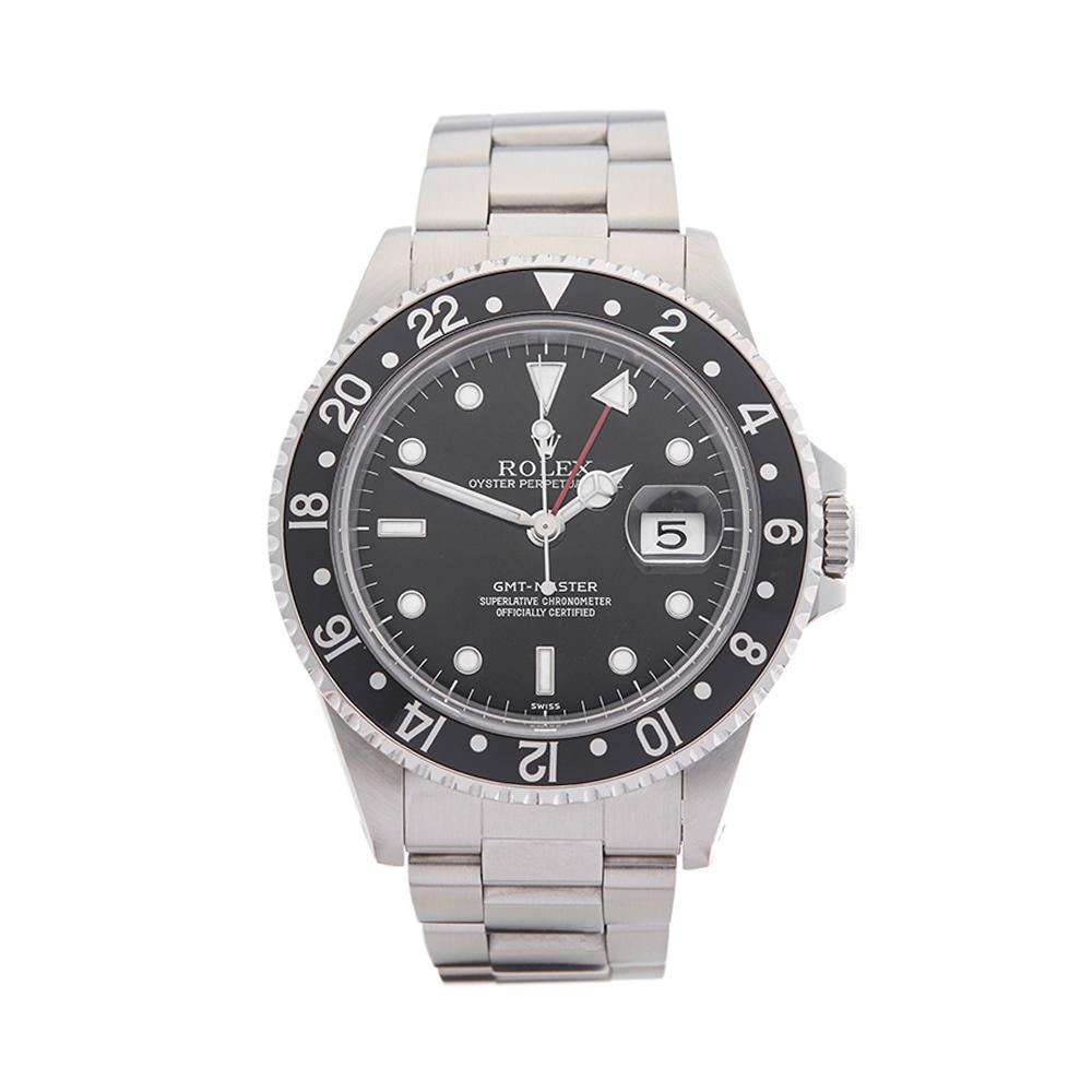 1997 Rolex GMT-Master Stainless Steel 16700 Wristwatch