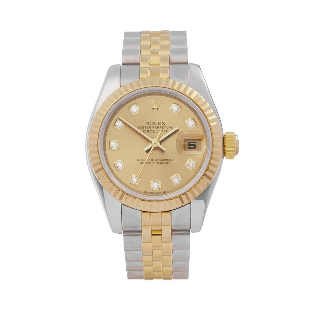 2005 Rolex Datejust Steel and Yellow Gold 179173 Wristwatch