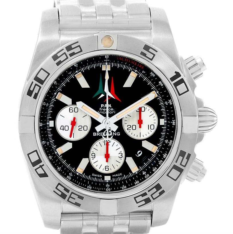 Breitling Chronomat 01 Black Dial Steel Men's Watch AB0110 Unworn For Sale