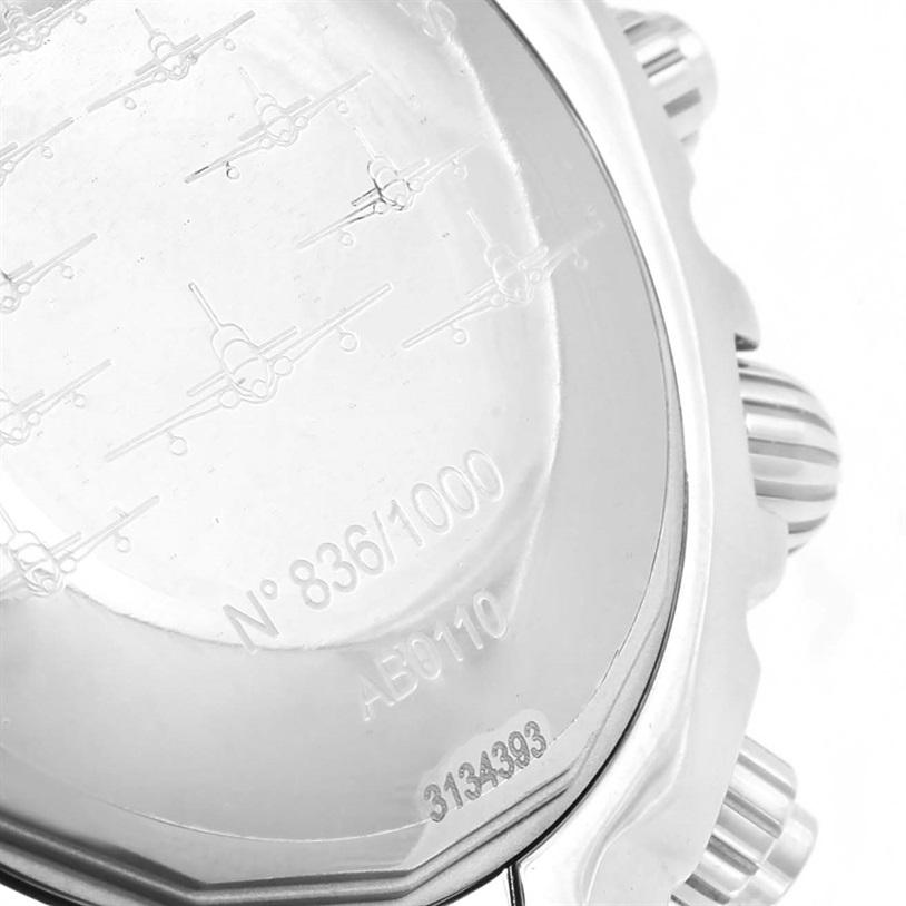 Breitling Chronomat 01 Black Dial Steel Men's Watch AB0110 Unworn For Sale 7