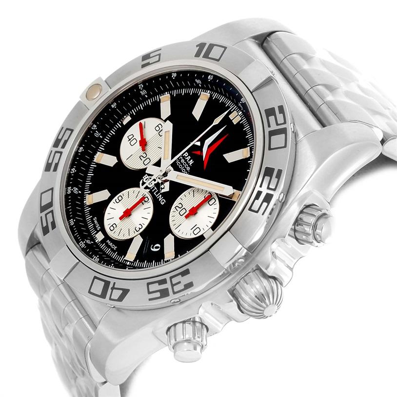 Breitling Chronomat 01 Black Dial Steel Men's Watch AB0110 Unworn For Sale 2