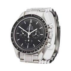 2000s Omega Speedmaster Apollo 11 Stainless Steel 35605000 Wristwatch