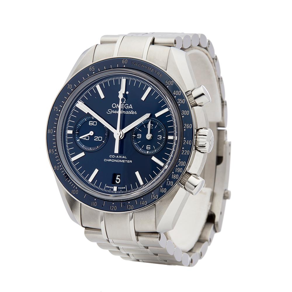 Contemporary 2014 Omega Speedmaster Titanium 31190445103001 Wristwatch
 *
 *Complete with: Box, Manual & Guarantee dated 27th January 2014
 *Case Size: 44.25mm
 *Strap: Titanium
 *Age: 2014
 *Strap length: Adjustable up to 18cm. Please note we can