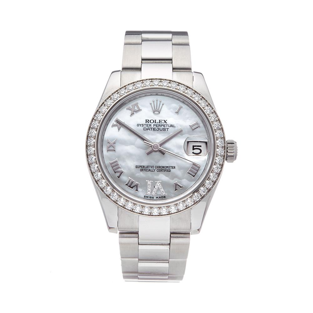 2011 Rolex Datejust 31 Stainless Steel 178384 Wristwatch