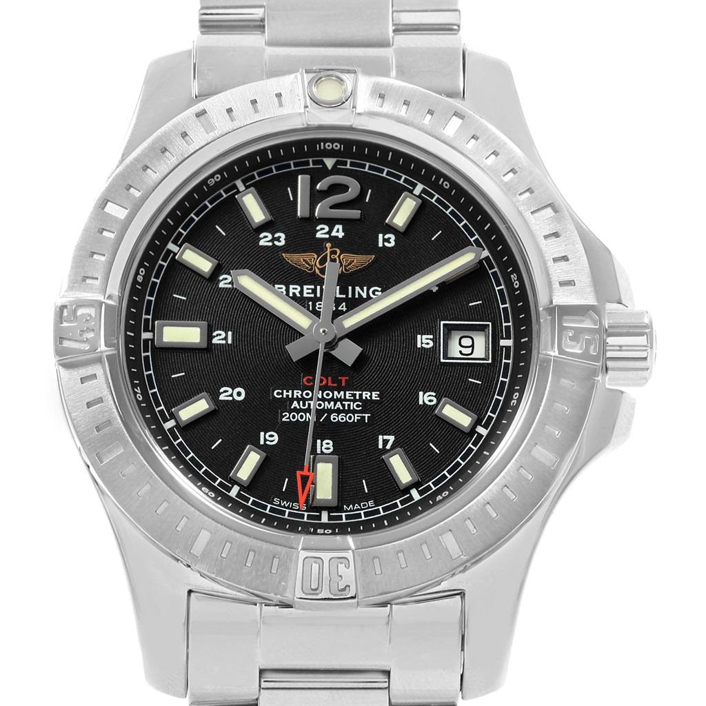 Breitling Colt Black Dial Automatic Steel Men's Watch A17313 For Sale