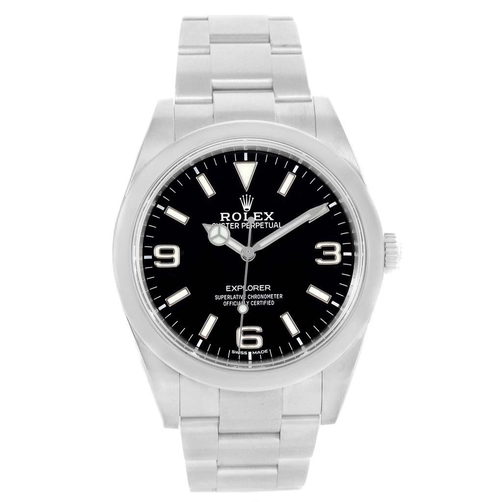 Men's Rolex Explorer I 39 Black Dial Automatic Men’s Watch 214270 For Sale