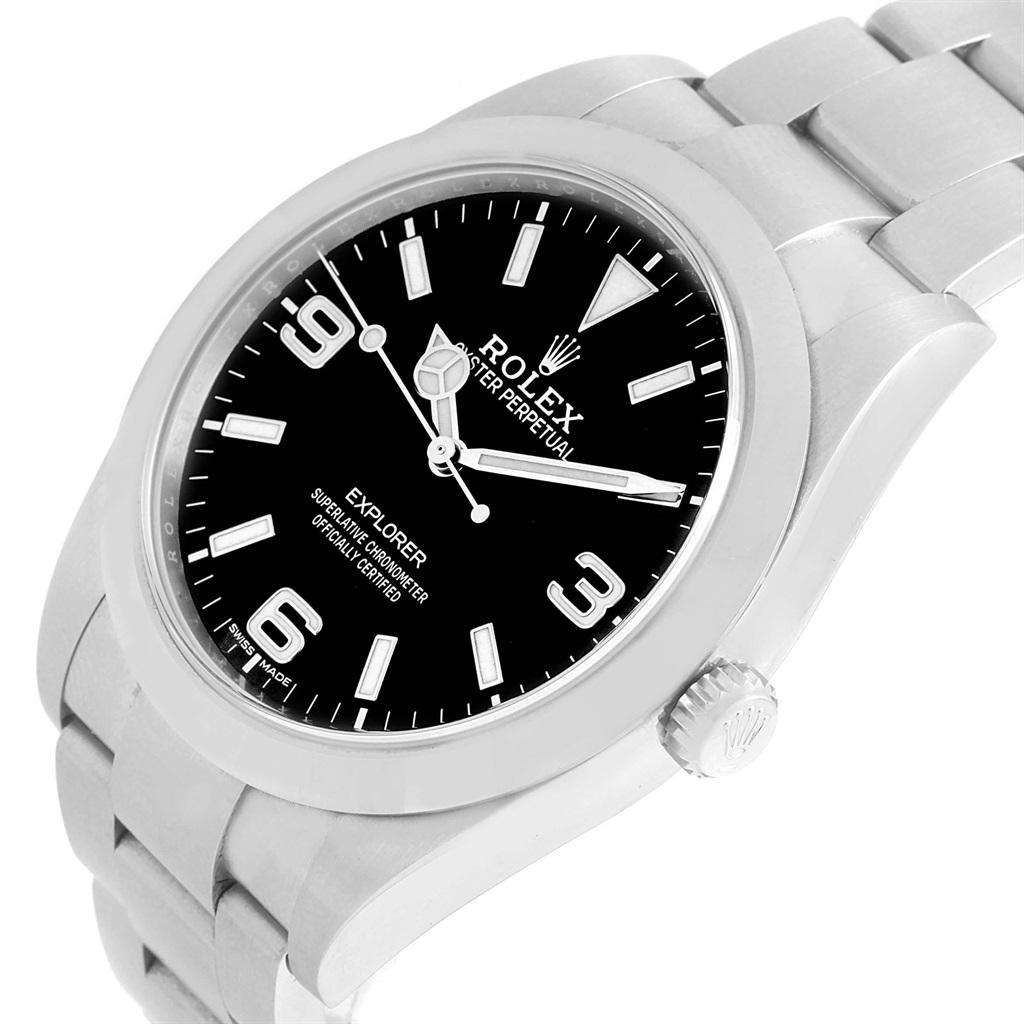Rolex Explorer I 39 Black Dial Automatic Men’s Watch 214270 For Sale 1