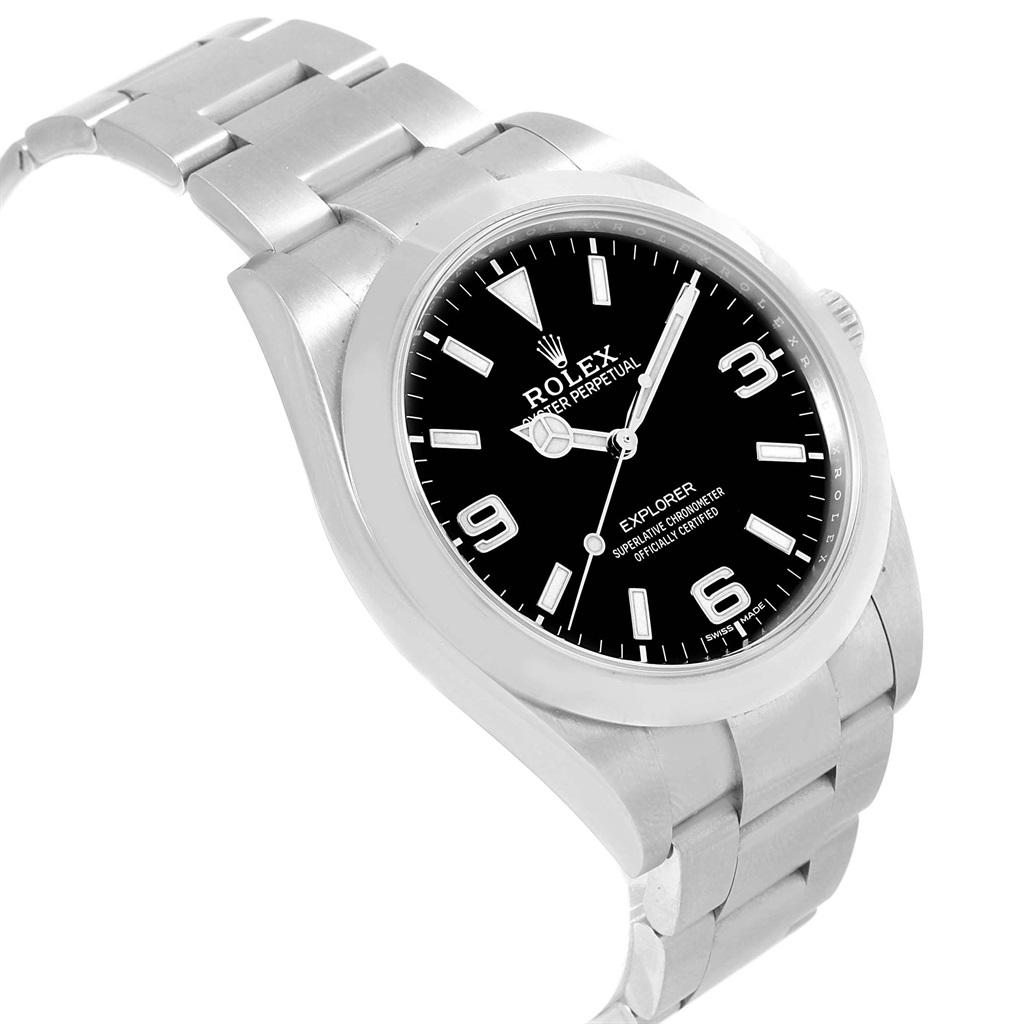 Rolex Explorer I 39 Black Dial Automatic Men’s Watch 214270 For Sale 3
