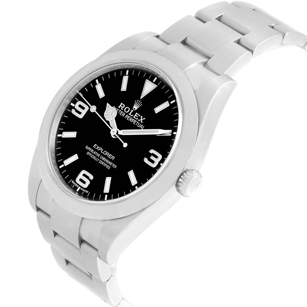 Rolex Explorer I 39 Black Dial Automatic Men’s Watch 214270 For Sale 6