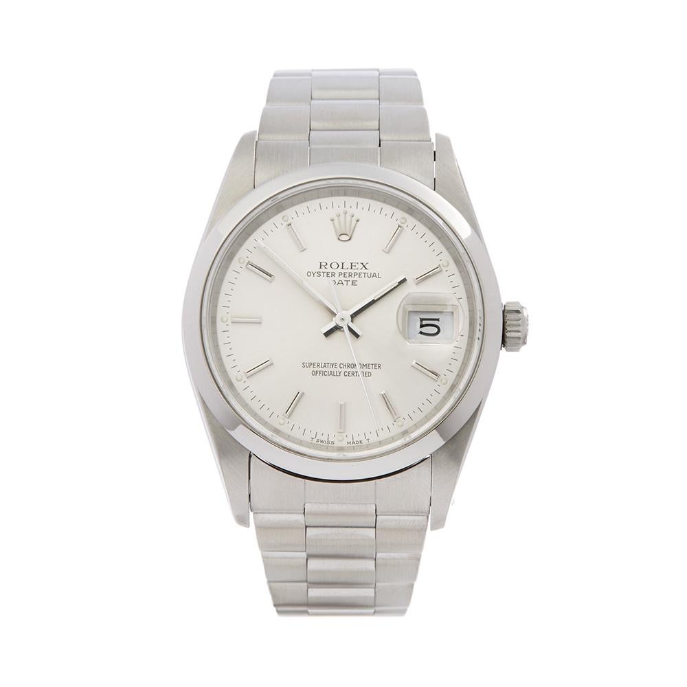 1990 Rolex Oyster Perpetual Date Stainless Steel 15200 Wristwatch at  1stDibs | rolex oyster perpetual 1990, rolex oyster perpetual date 1990