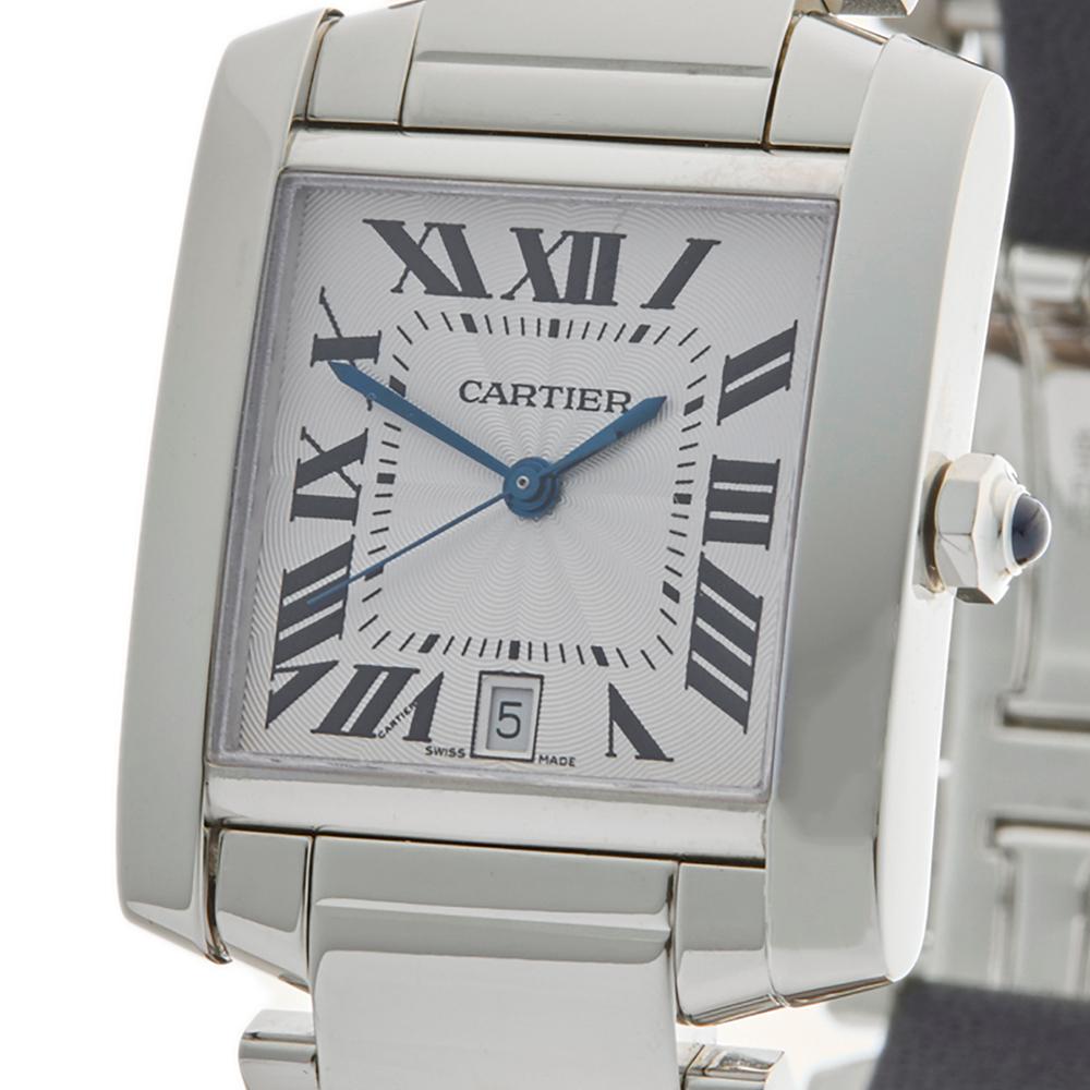 2010s Cartier Tank Francaise White Gold 2366 or W50011S3 Wristwatch 2