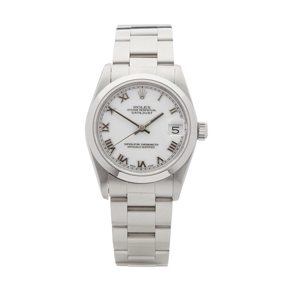 1998 Rolex Datejust Stainless Steel 68240 Wristwatch