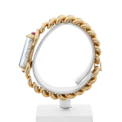 1940s Jaeger Vintage Hermes Yellow Gold 79829 Wristwatch