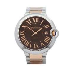 2010s Cartier Ballon Bleu Steel and Rose Gold W6920032 Wristwatch