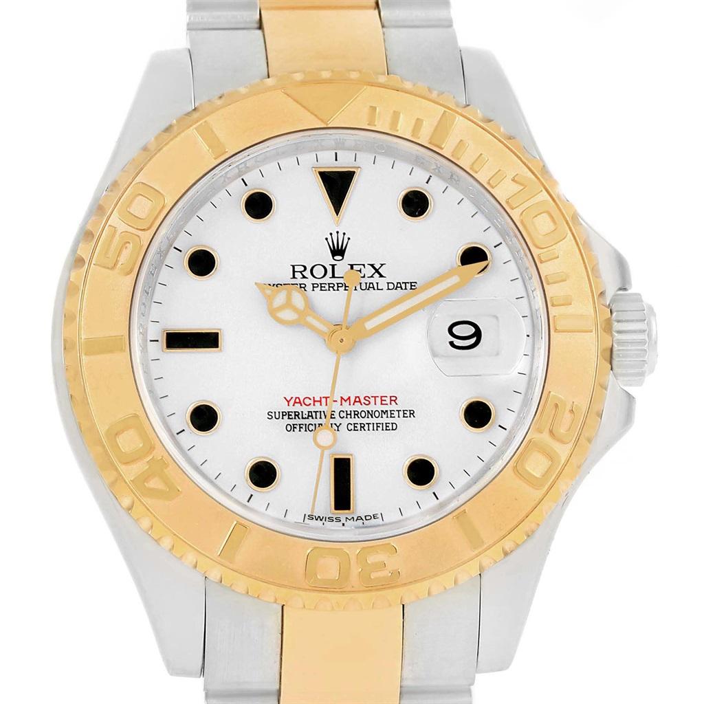 Rolex Yachtmaster 40 Steel Yellow Gold Men's Watch 16623 Box Card For Sale