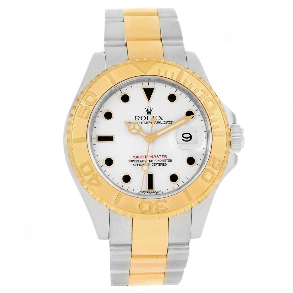 Rolex Yachtmaster 40 Steel Yellow Gold Men's Watch 16623 Box Card For Sale 2