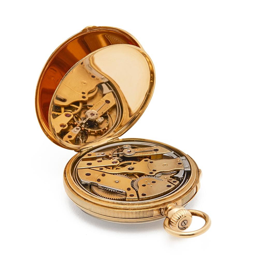Men's 1856 Patek Philippe Pocket Watch Quarter Minute Repeater Yellow Gold Pocketwatch