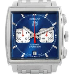 TAG Heuer Monaco Blue Dial Automatic Chronograph Men's Watch CW2113