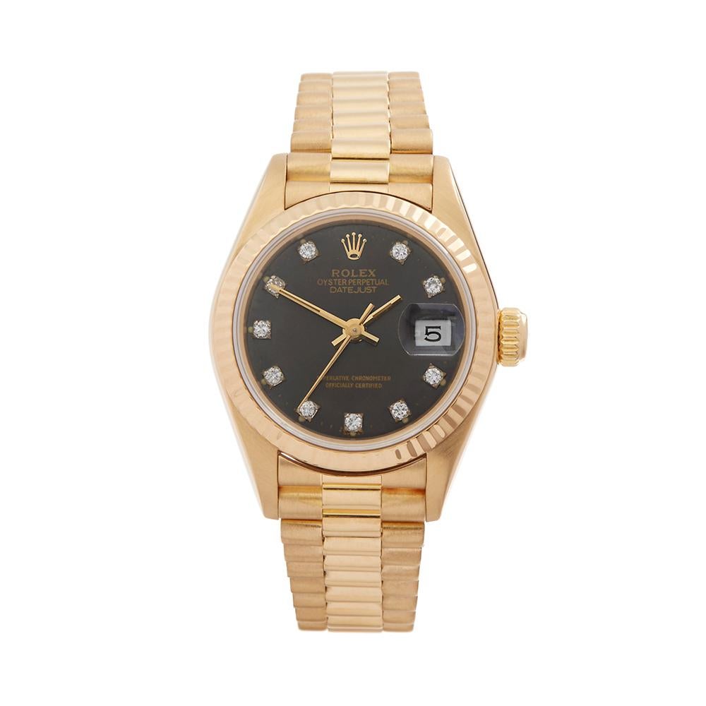 1980's Rolex Datejust Yellow Gold 69178 Wristwatch