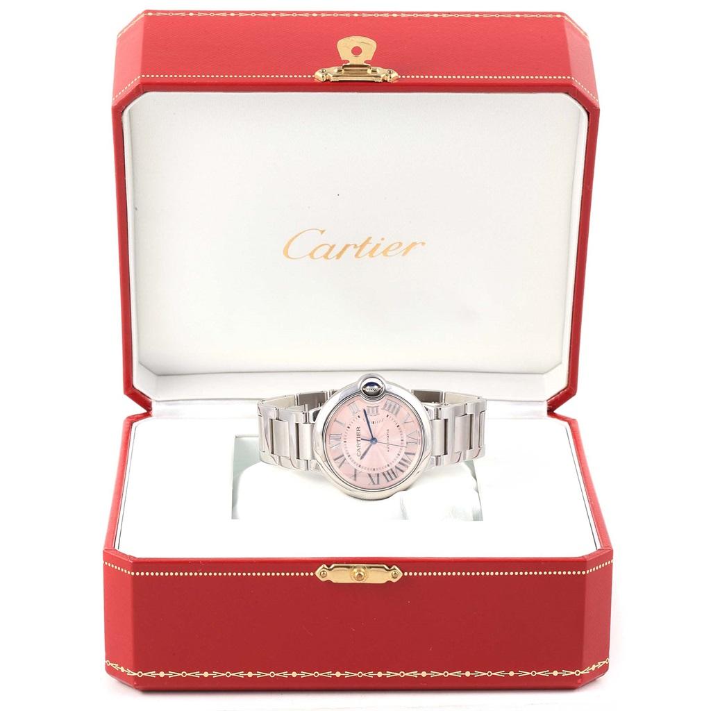 Cartier Ballon Bleu Pink Dial Steel Ladies Watch W6920041 8