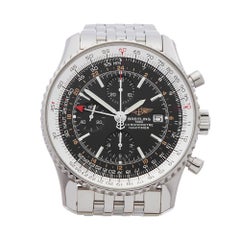 2008 Breitling Navitimer World Chronograph Edelstahl A24322 Armbanduhr