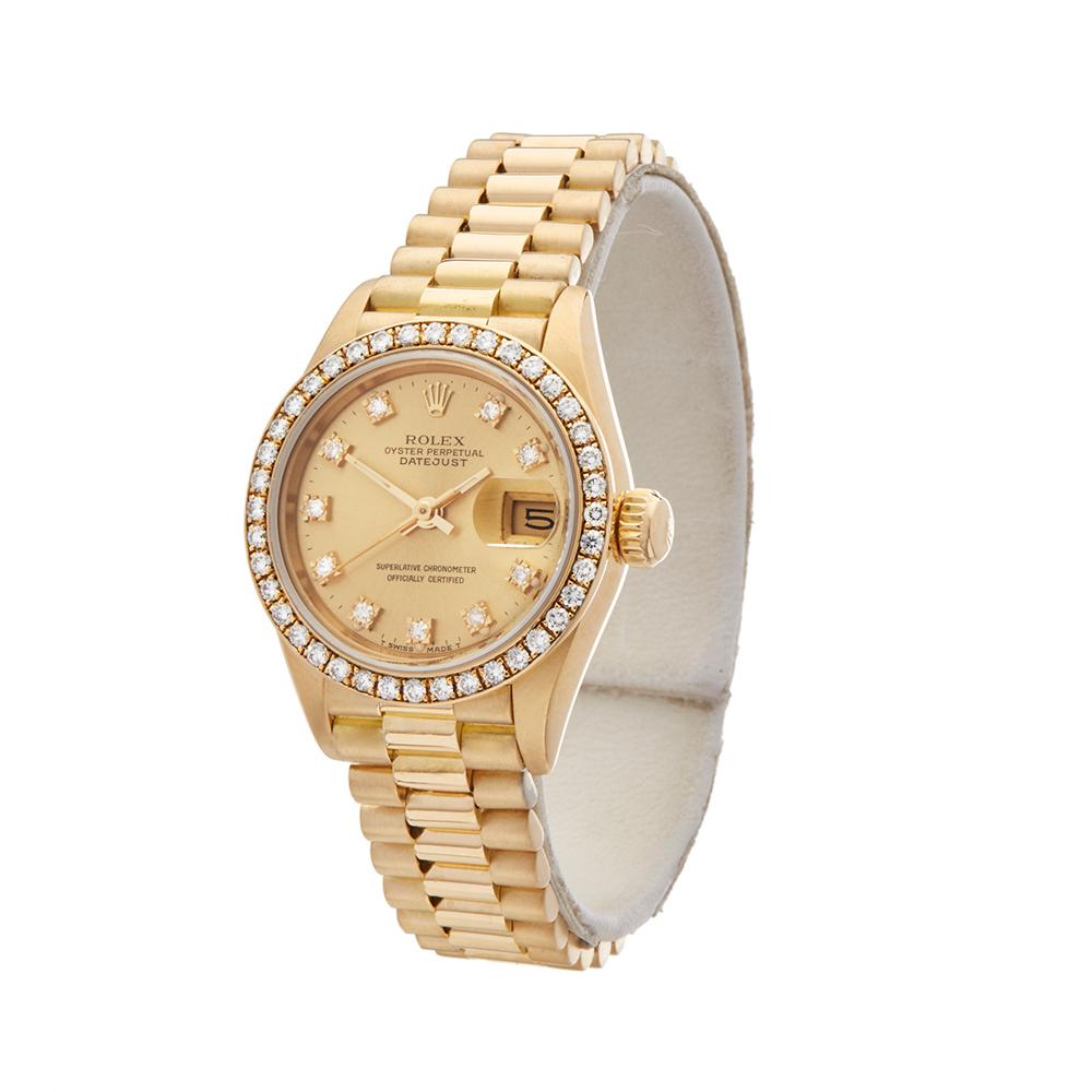 1989 Rolex Datejust Yellow Gold 69138 Wristwatch In Good Condition In Bishops Stortford, Hertfordshire