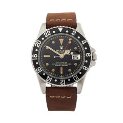 1963 Rolex GMT-Master Gilt Gloss Underline Dial Stainless Steel 1675 Wristwatch