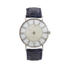 Vintage 1950's Vacheron Le Coultre Diamond Mystery White Gold Wristwatch
