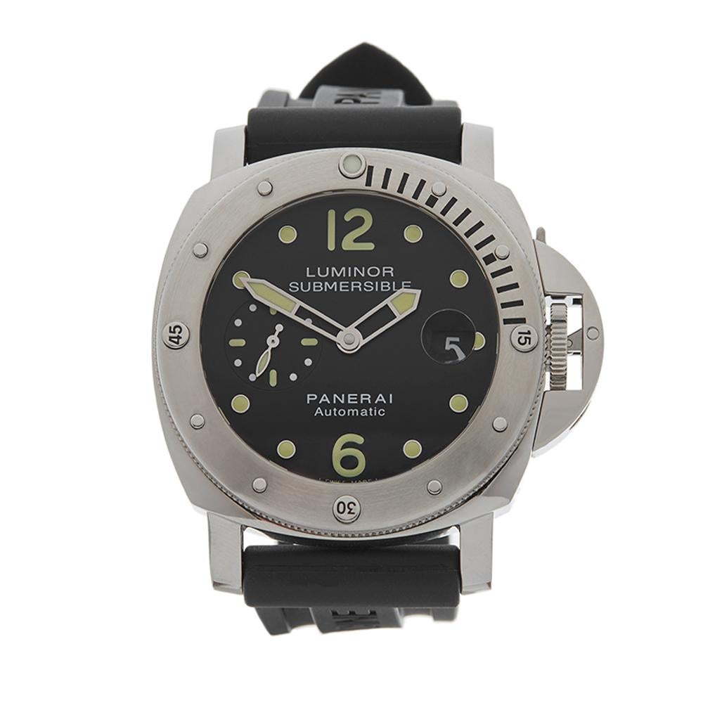2016 Panerai Luminor Royal Navy Clearance Diver Stainless Steel Wristwatch