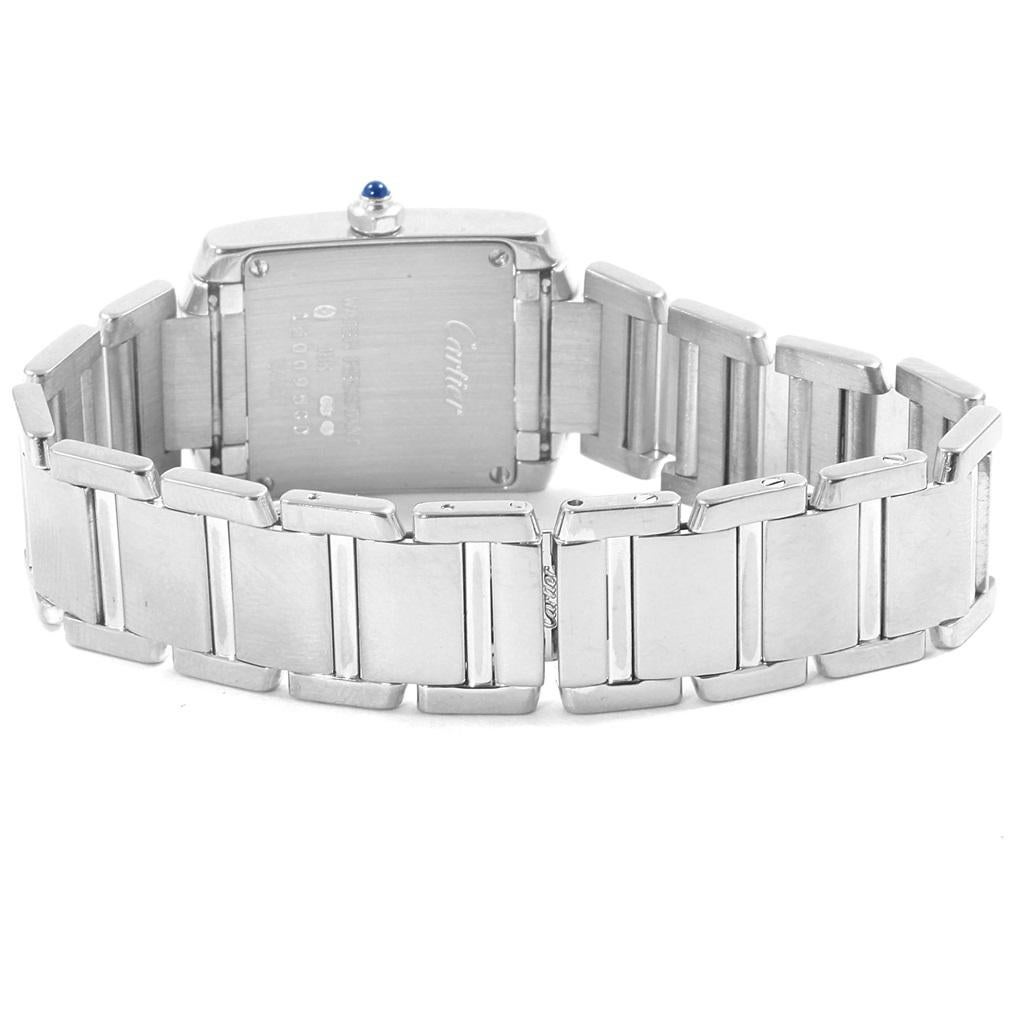 Cartier Tank Francaise White Gold Quartz Ladies Watch W50012S3 For Sale 1