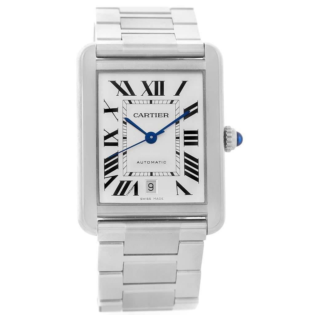 cartier tank solo xl automatic stainless steel mens watch w5200028
