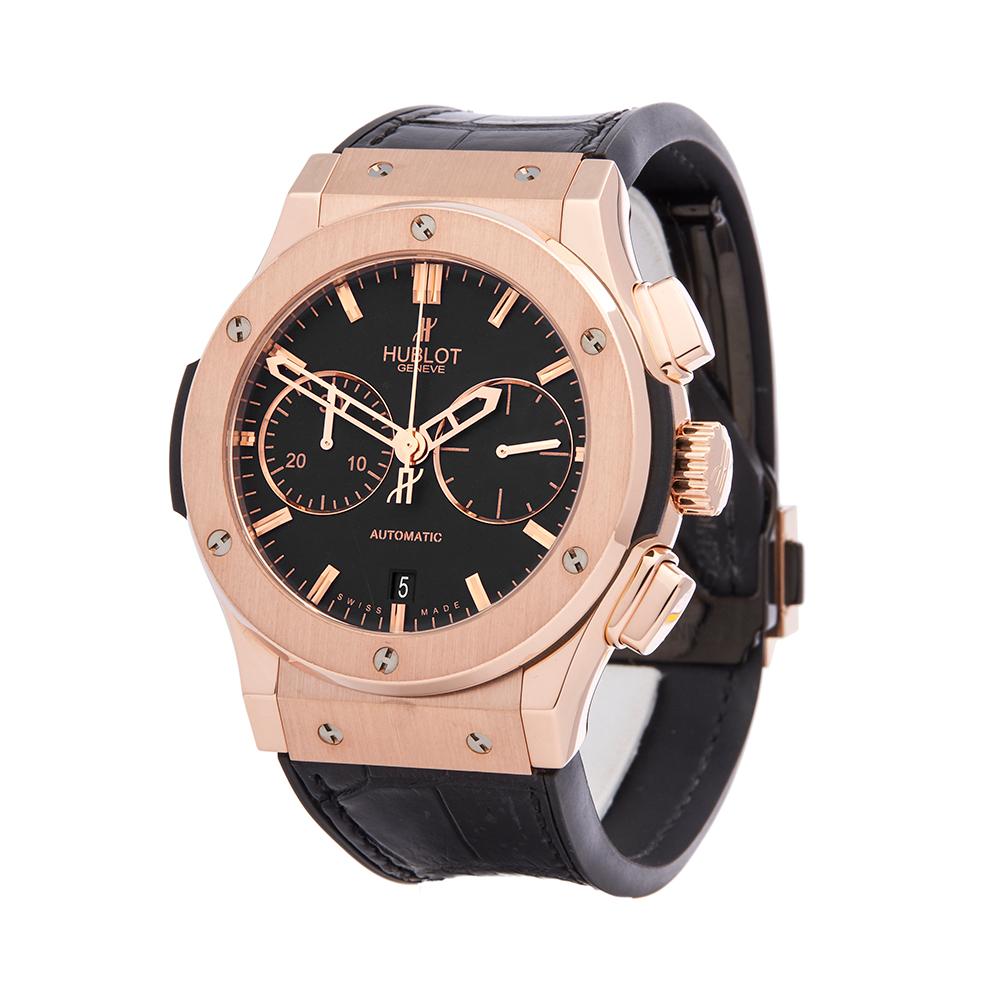 Men's 2015 Hublot Classic Fusion Chronograph Rose Gold 521.OX.1180.LR Wristwatch